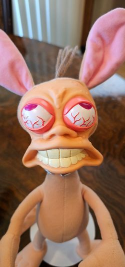 1992 Ren Nickelodeon Vintage Plush Doll Hard Face Ren & Stimpy / Collectible / Toy / Figure / Collector / Rare / HTF / Unique / Gift / Decorative