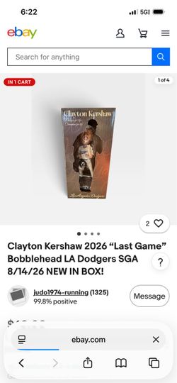 Clayton Kershaw LA Dodgers Bobblehead SGA
