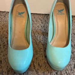 Tiffany Blue Patent Leather Pumps