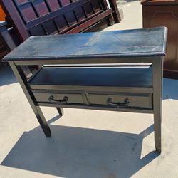 Small Wood Black Sofa Table Hallway Table