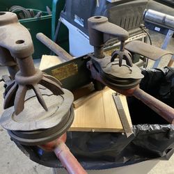 Antique tire patching station