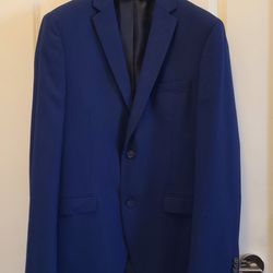 Topman Two-tone Houndstooth Blue Suit