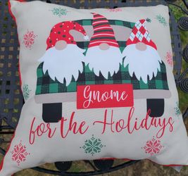 Christmas Gnome Holiday Decorative Throw Pillow