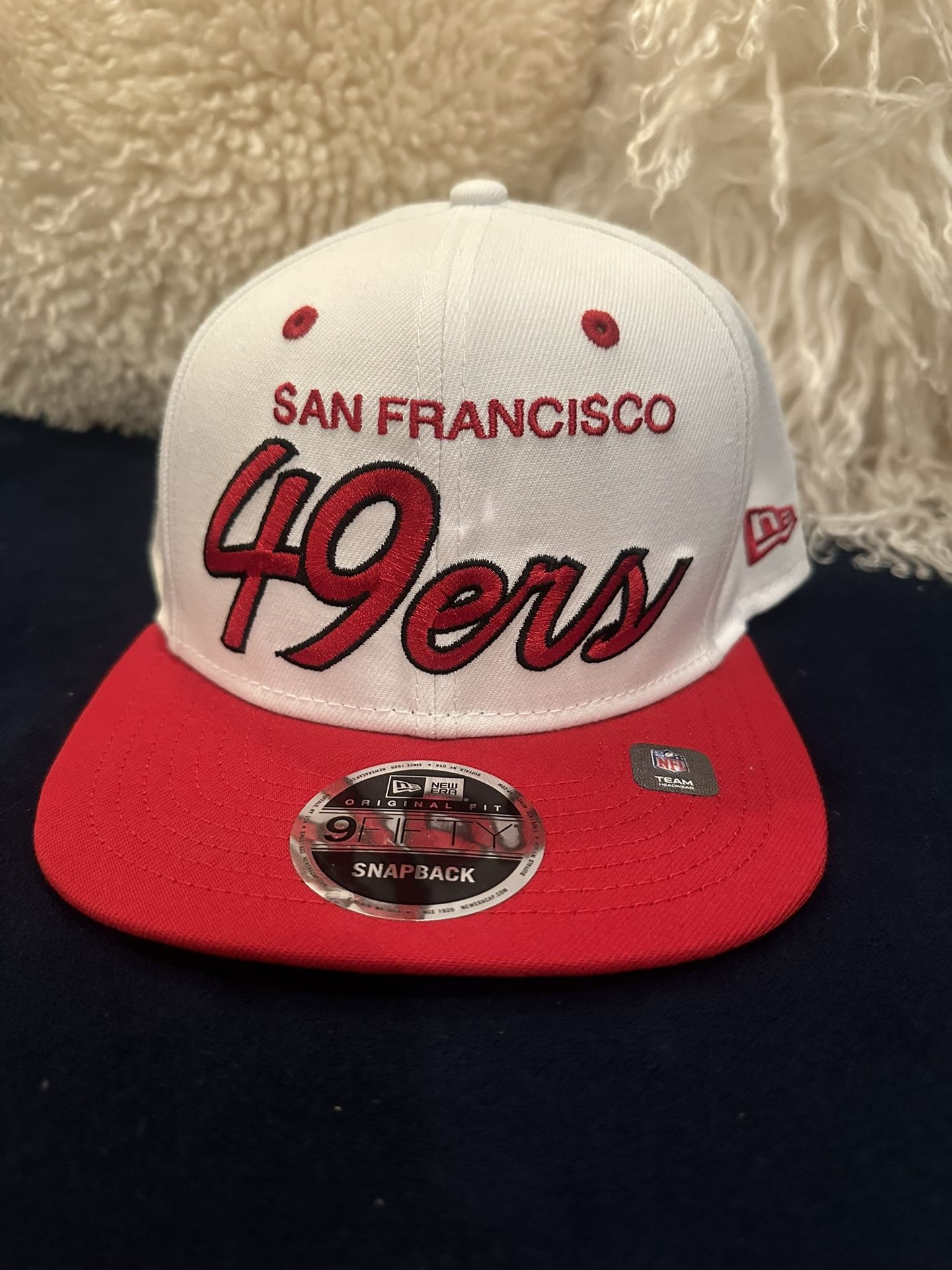 New Era White/Scarlet San Francisco 49ers Sparky Original 9FIFTY Snapback Hat