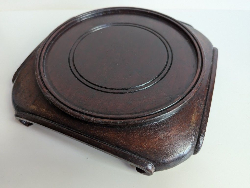 Asian Oriental Planter Jar Vase Bowl Stand Display Base 8.8"