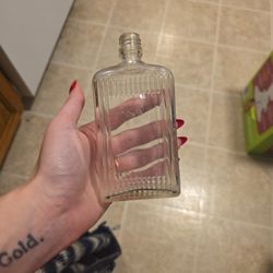 1930s Jergens Ribbed Lotion Bottle 