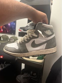 air jordan 1 washed black size 11