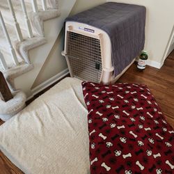 Crate/Kennel~Mattress Bed~Blanket~Feeder Stand~Storage Bin~Containers/Canisters + BONUS Collars/Leashes/Toys/Misc.