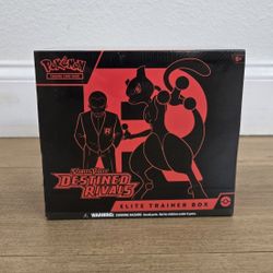 For Sale:
Brand New in Box Pokemon Trading Card Game TCG Scarlet & Violet Destined Rivals Elite Trainer Box ETB