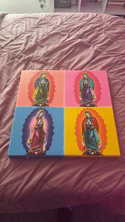 colurful painting mother mary no flaws brand new