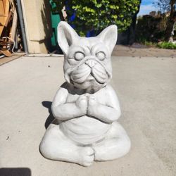 Meditating Yoga Bulldog Figurine Zen Yoga Dog Buddha Statue Home Garden Decor