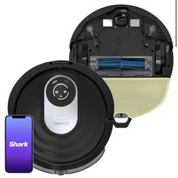 Shark AI Robot Vacuum & Mop with Self-Cleaning Brushroll for Floors, Carpet Black/Silver (RV2001WD) With LiDAR Navigation