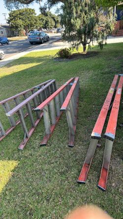 Fiberglass double sided ladders
