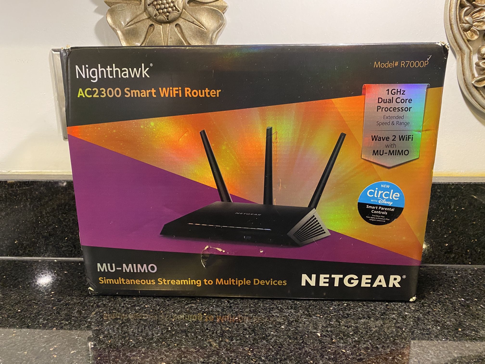 Netgear Nighthawk AC2300 Router Smart WiFi with MU-MIMO 1 GHz Dual Core R7000P
