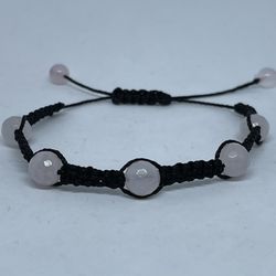 Natural Charged Rose Quartz Bracelet (known For : Protection,Keep Or Attract Love,Calm Emotions,Remove Bad Energy,increase Popularity,protection)