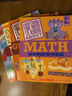 3 Scholastic Math (2) & Geography Reference Books