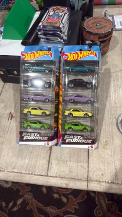 Hot Wheels 5 Pack Fast And Furious Porsche,Nissan, 70 Charger Etc