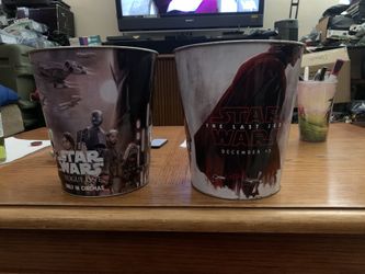Star Wars Rogue One And The Last Jedi Popcorn Buckets 