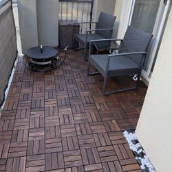 Lot Of Wooden Patio Tiles 