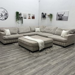 Cream Sectional Couch - Free Delivery