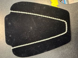 10k white gold rope chain