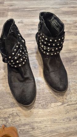 Black Studded Ankle Boots
