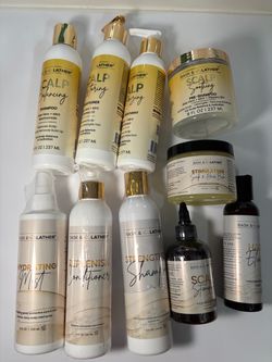 Bask & Lather  6 Piece Healthy Hair Set + 4 piece Scalp Therapy System HAIR CARE