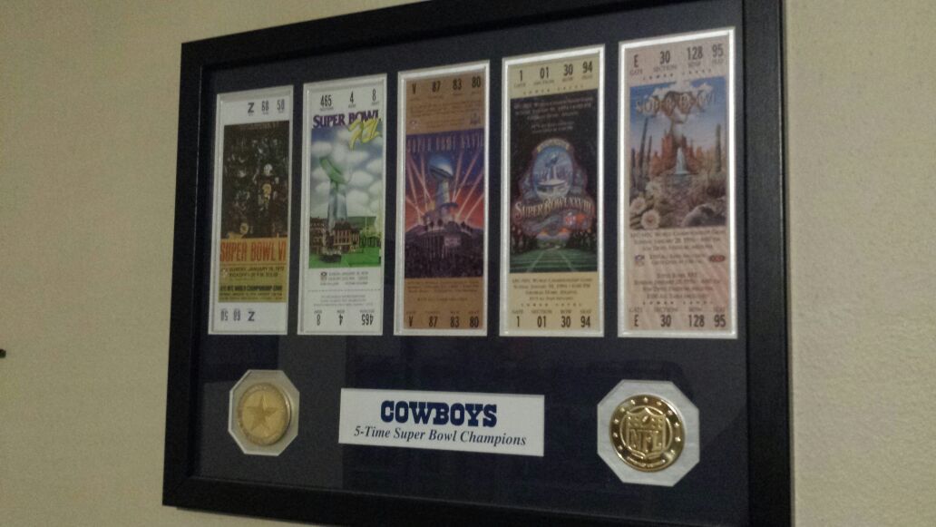 Framed Cowboys SB tix
