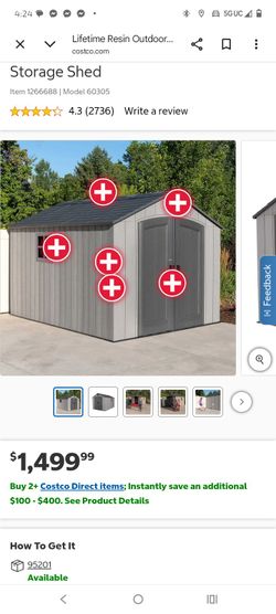 8x12.5 lifetime storage shed