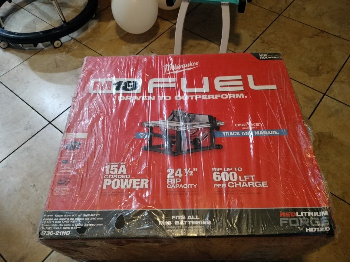 Milwaukee M18 Fuel 8-1/4" Table Saw Kit W One Key