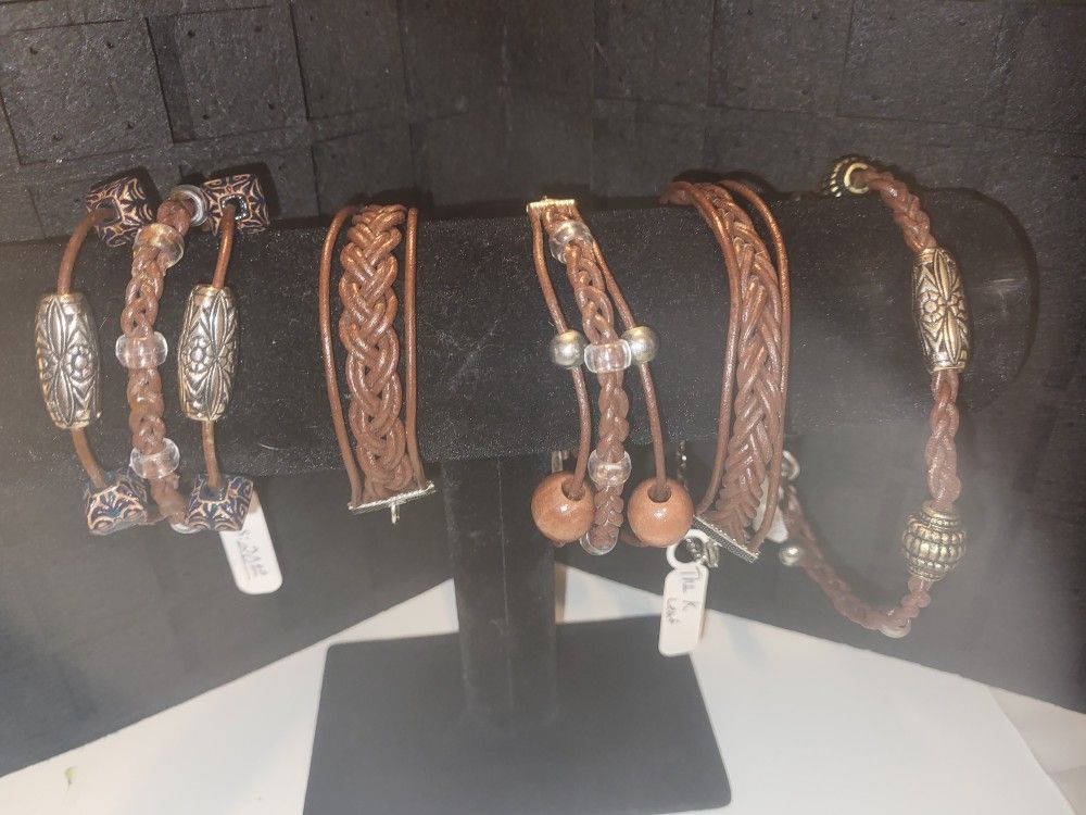 Leather Bracelets And Anklets 