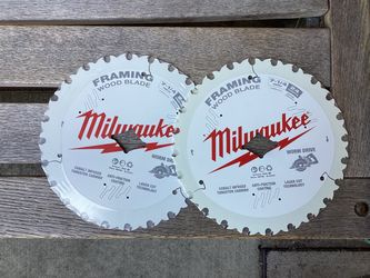 Milwaukee 7-1/4” x 24-Tooth Carbide Framing Circular Saw Blade (2-Pack). Brand NEW.