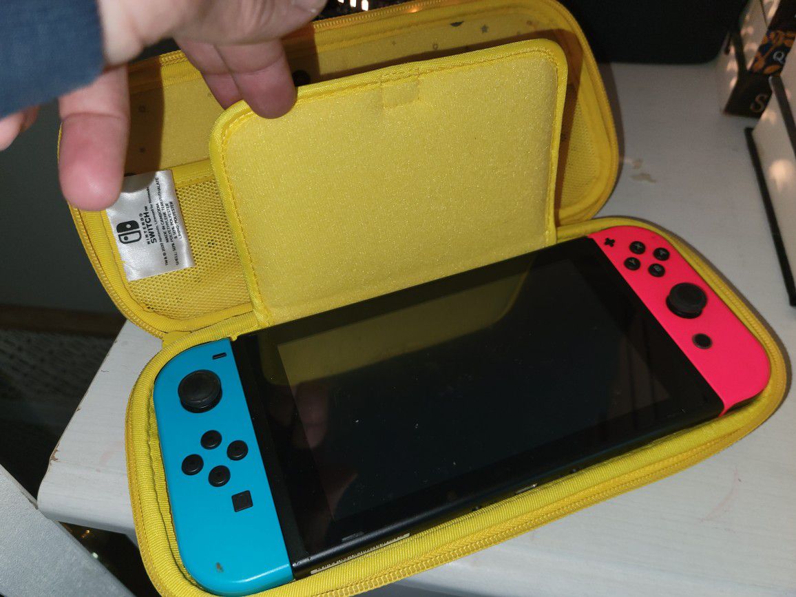 Nintendo Switch With Case And Dock