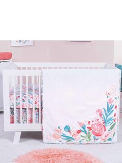 Baby Crib Comforter, Reversible 100% cotton Comforter 35x45in