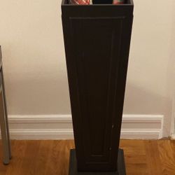 Wood Pedestal. Storage Home Decor.  Pedestal for Sculpture or Vase.