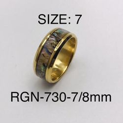 Stainless Steel Ring Band For Men & Women: RGN-730-7/Ring Size-7