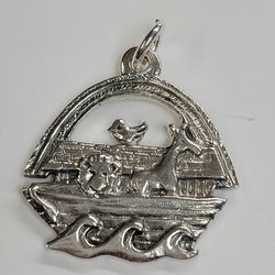 Rare Retired Pre James Avey Noah's Ark silver charm/ pendant 