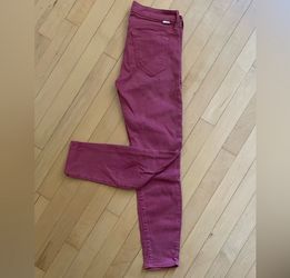 MOTHER Skinny Jeans Burgundy