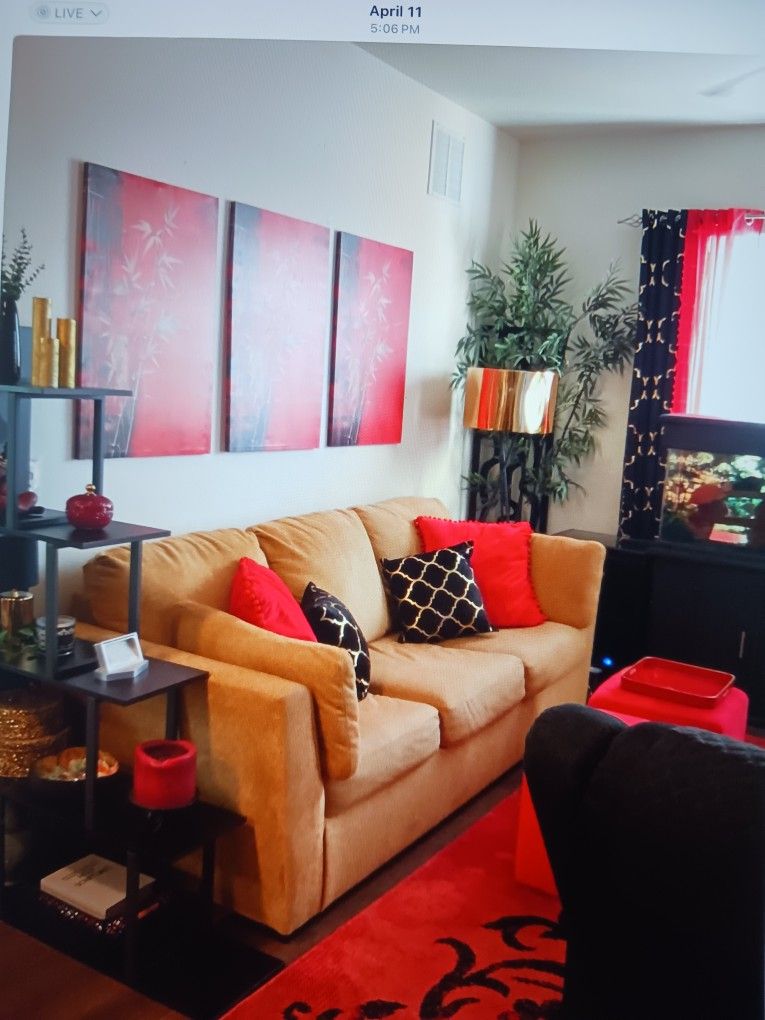 Modern ASHLEY Sofa - Gold Color