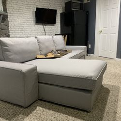 light gray ikea kivik sectional with chaise - Can Deliver