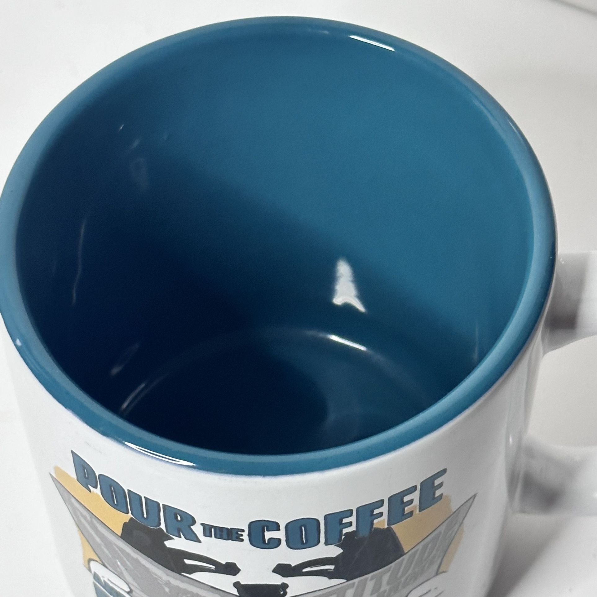 Big Dogs POUR THE COFFEE AND BACK AWAY SLOWLY jumbo huge coffee cup mug 30  oz