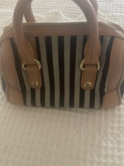Henri Bendel Striped Mini Barrel Bag