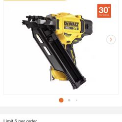 DEWALT 20-Volt 30° Cordless Framing Nailer (Tool-Only)
