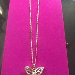 Gold Plated Butterfly Pendant