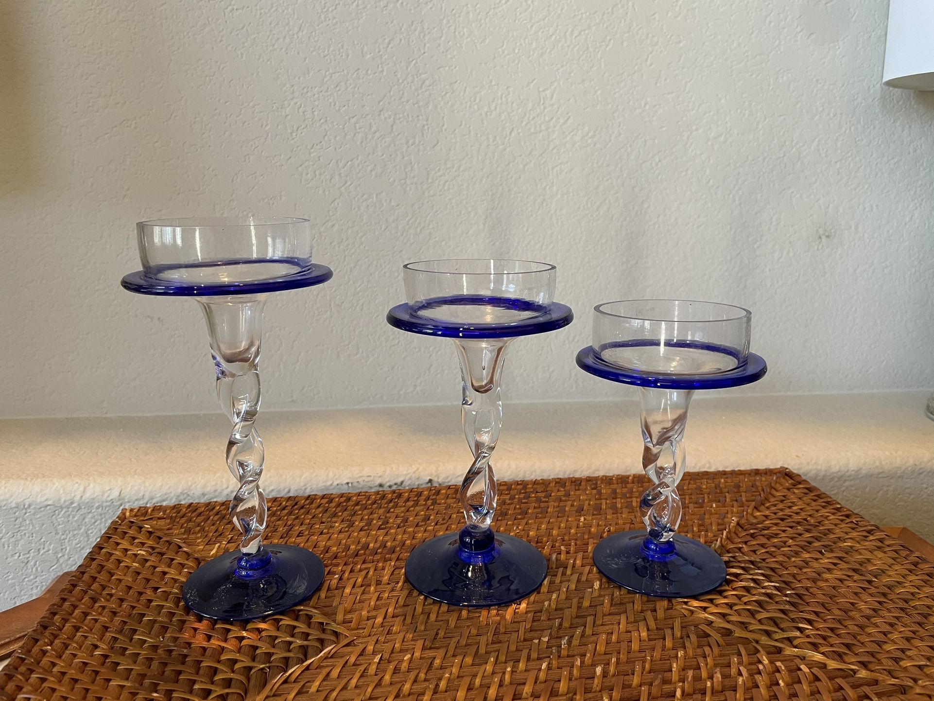 Pillar Candle Holders, Set Of 3