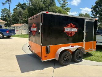 TRAILER 12’ x  7’ wide PLUS V NOSE  $5,795.00 HARLEY TRAILER 12