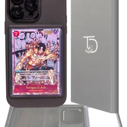 TopDeck Card/Photo Display Phone Case for iPhone 15 - Black | TCG/Photo Display Top Loaders & Sleeves | Compatible Pokemon Cards, Sports, One Piece, M