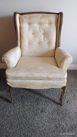 Classic Upholstered Wooden Arm Chair