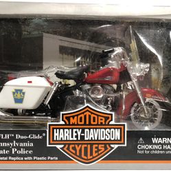 Harley Davidson PA State Police 1962 FLH Duo- Glide Cycle 1:18