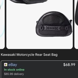 Kawasaki Motorcycle Rear Seat Bag
